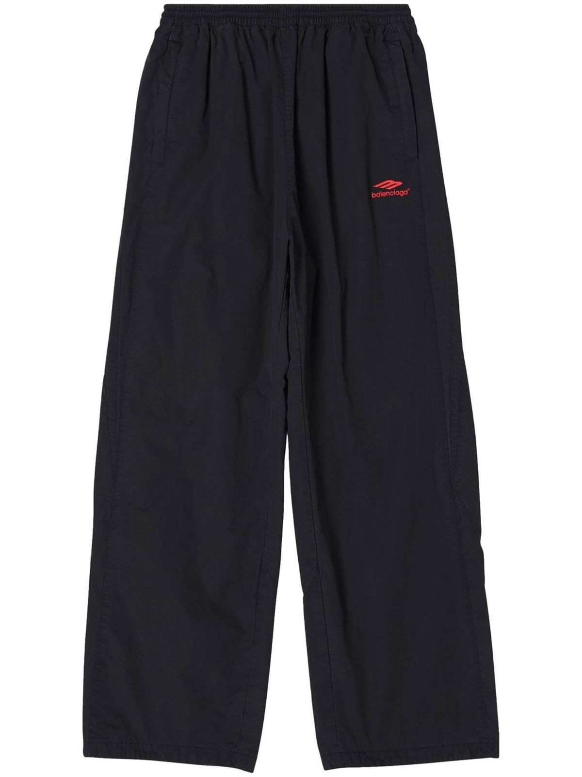 Balenciaga Embroidered Logo Wide Track Pants