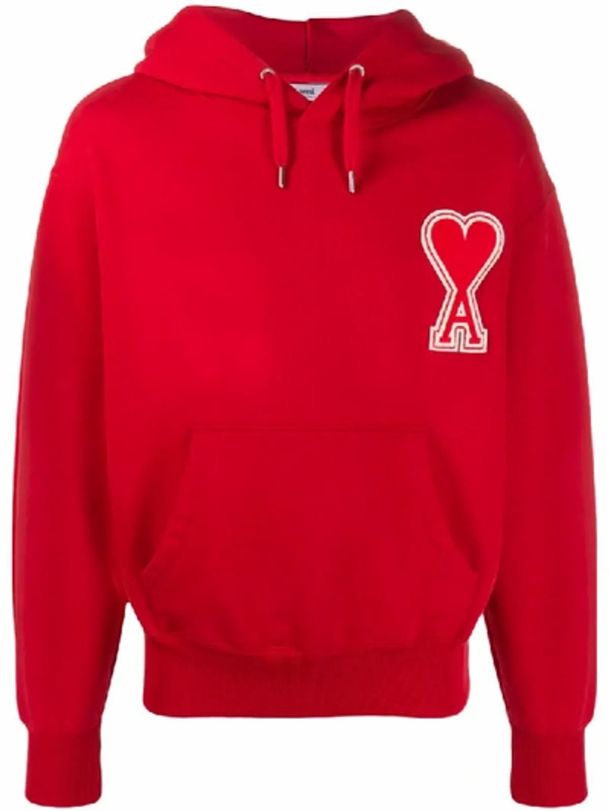 Ami De Coeur Patch Red Cotton Hoodie