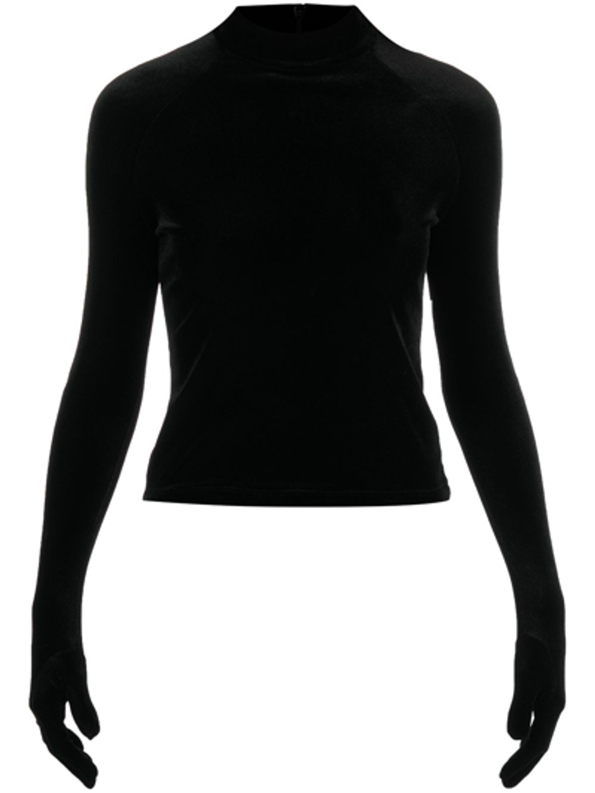 Melitta Baumeister Velvet Glove Sleeves Black Top