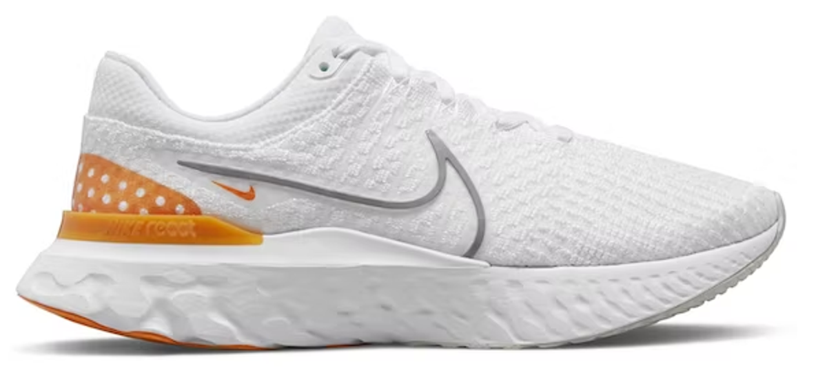 Nike White React Infinity Run Flyknit 3 Sneakers