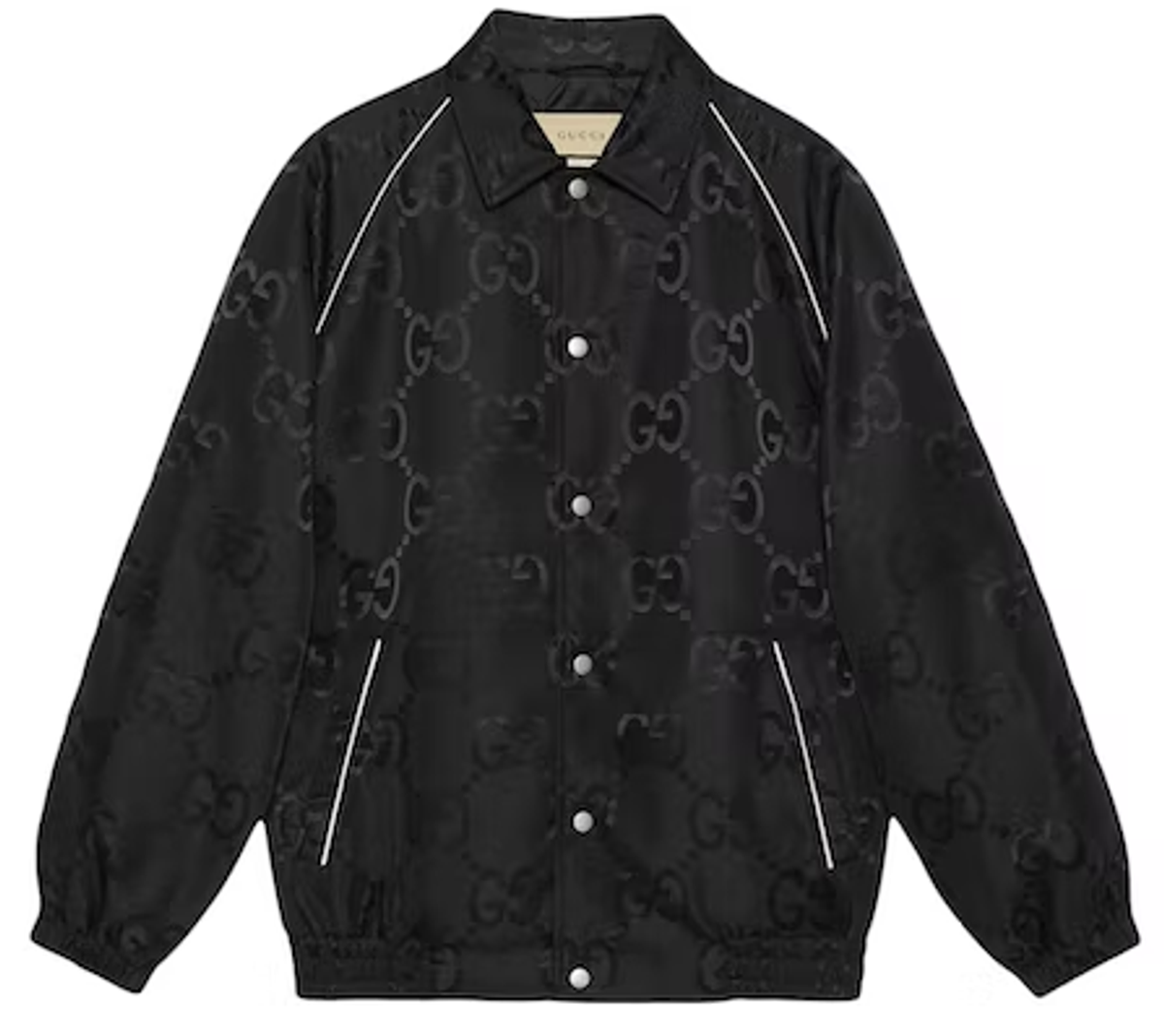 Gucci Black Jumbo GG Nylon Canvas Jacket