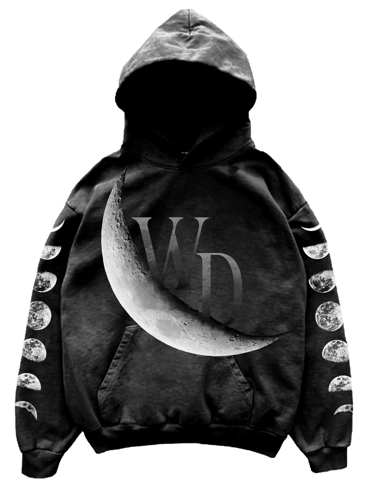 WealthyDreams Aspect Black HalfMoon Hoodie