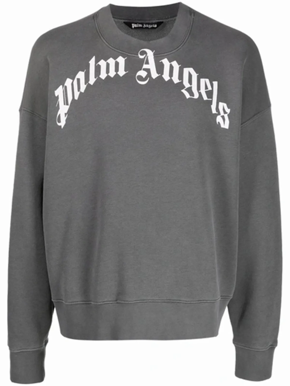 Palm Angels Curved Logo Crewneck Sweatshirt