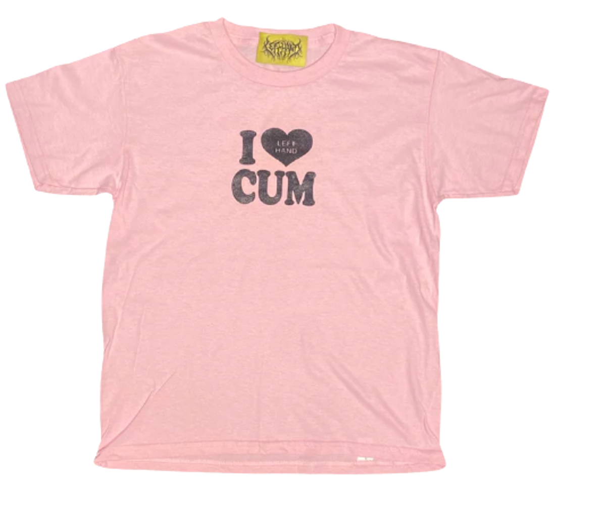 Left Hand LA I <3 Cum Pink T-Shirt