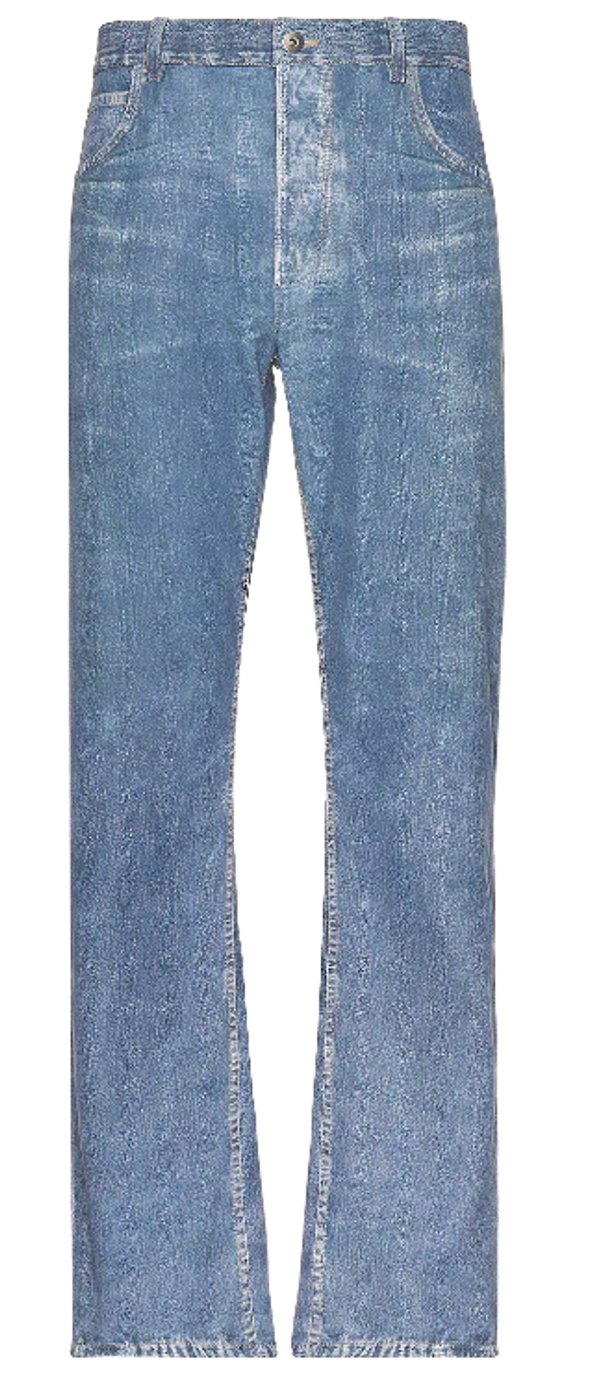 Bottega Veneta Printed Leather Denim Jeans