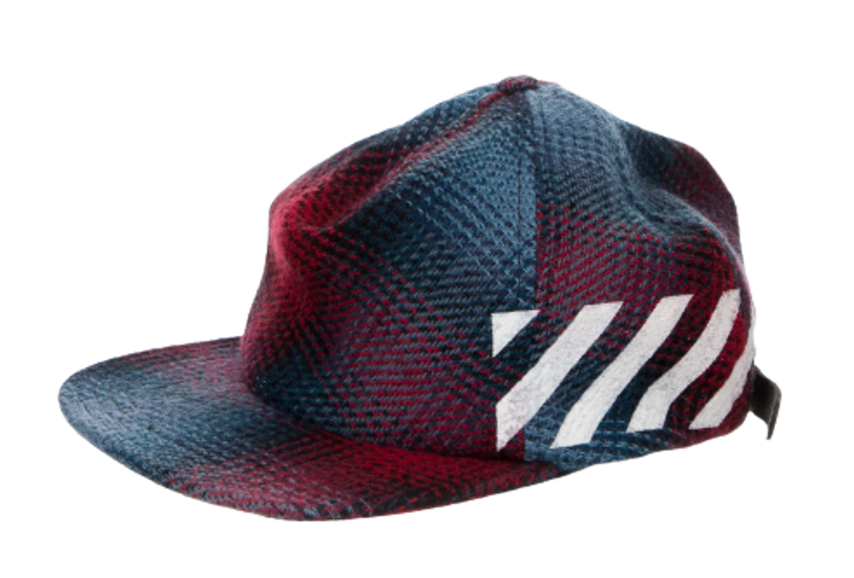 Off-White Plaid Wool Diagonals Cap | WHAT’S ON THE STAR?