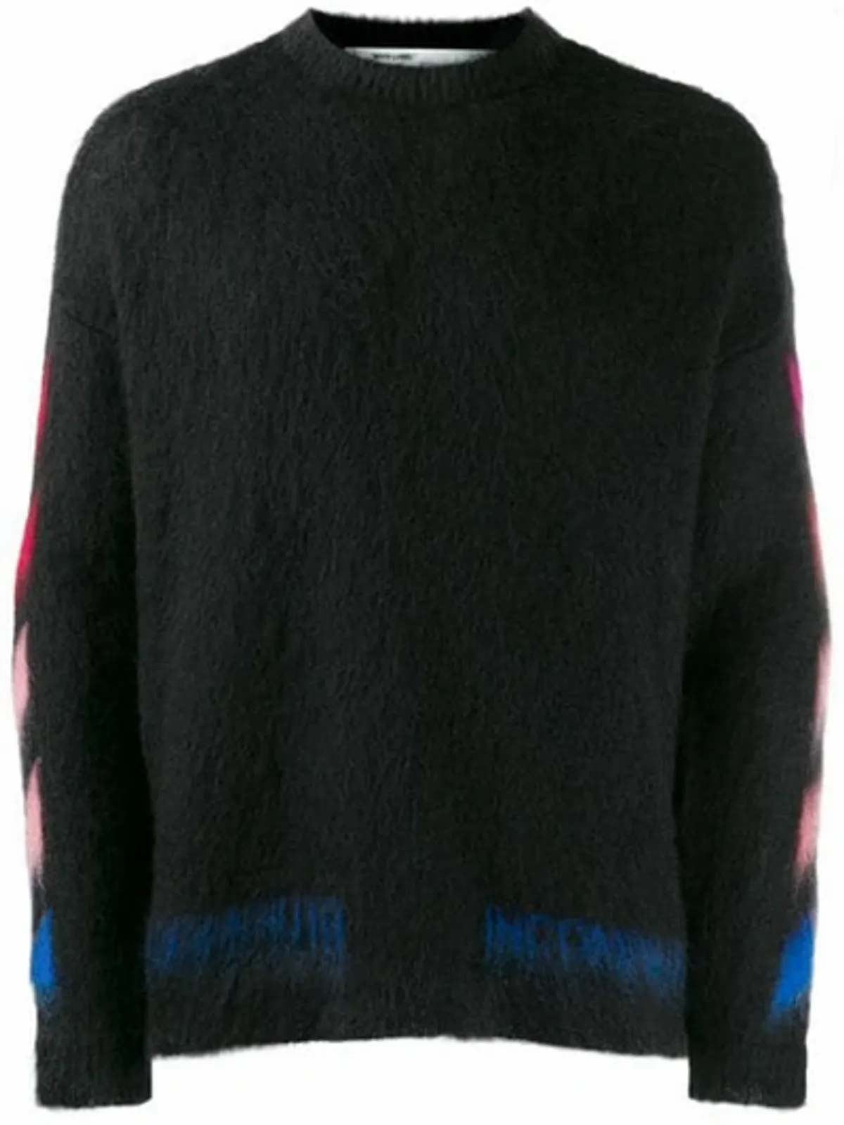 Off White Men Ivory Stretch Cotton Blend Oversize Sweater main image 1