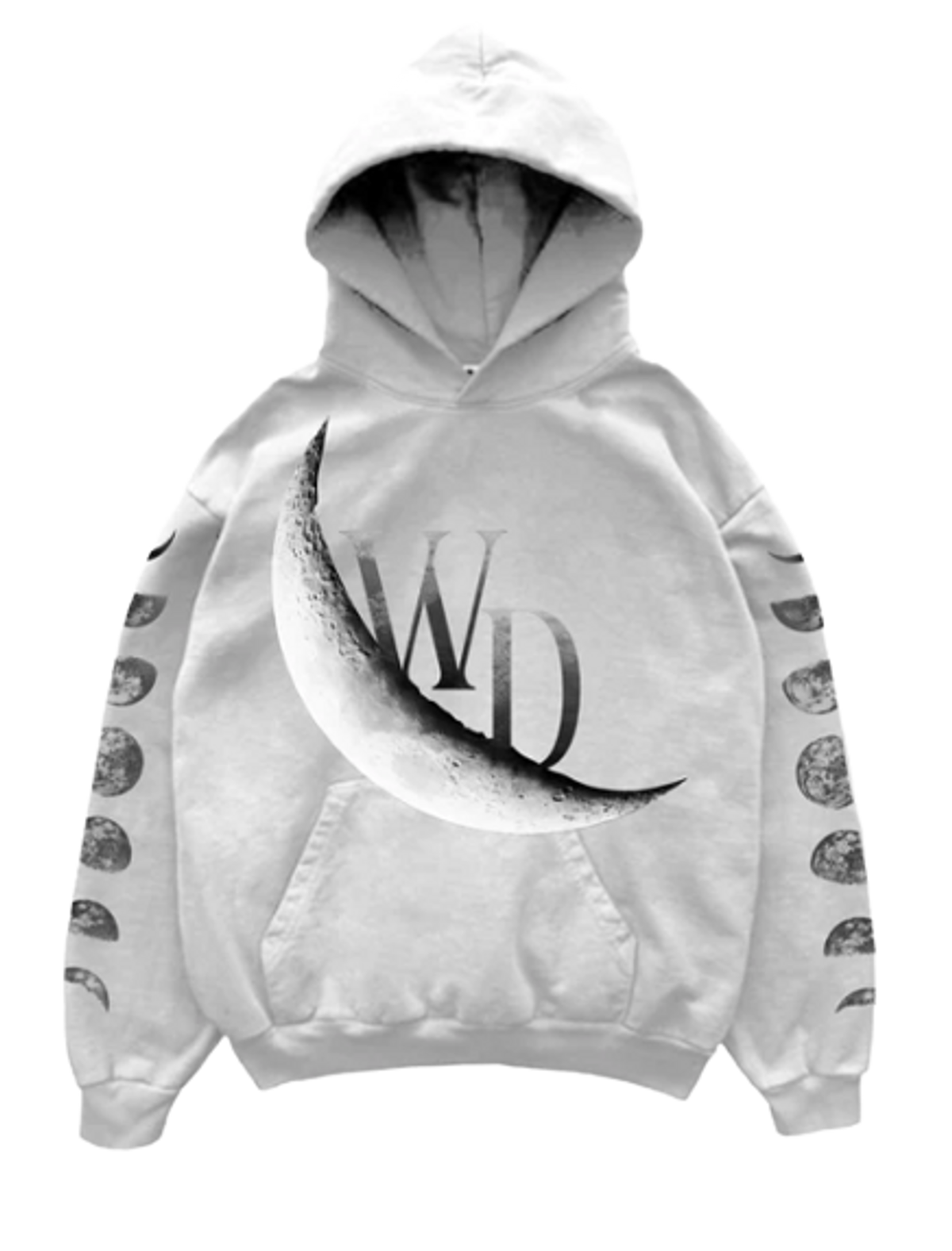 WealthyDreams Aspect White HalfMoon Hoodie