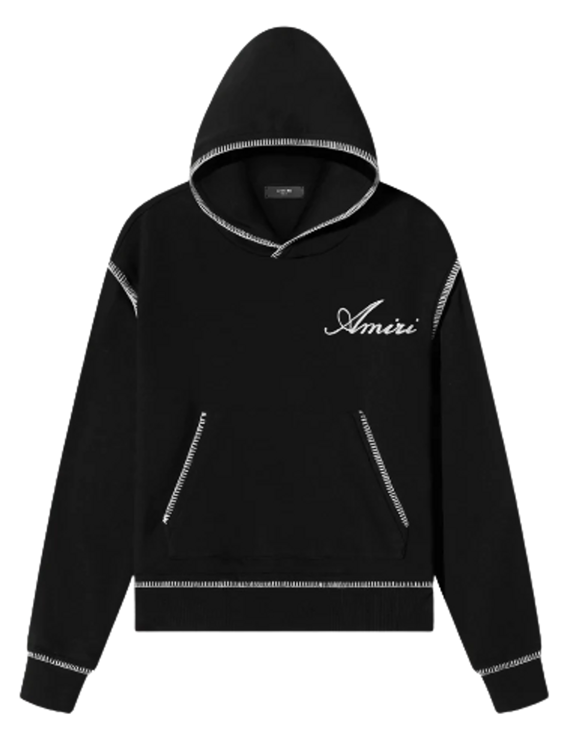 Amiri Black Cotton Hoodie In Black