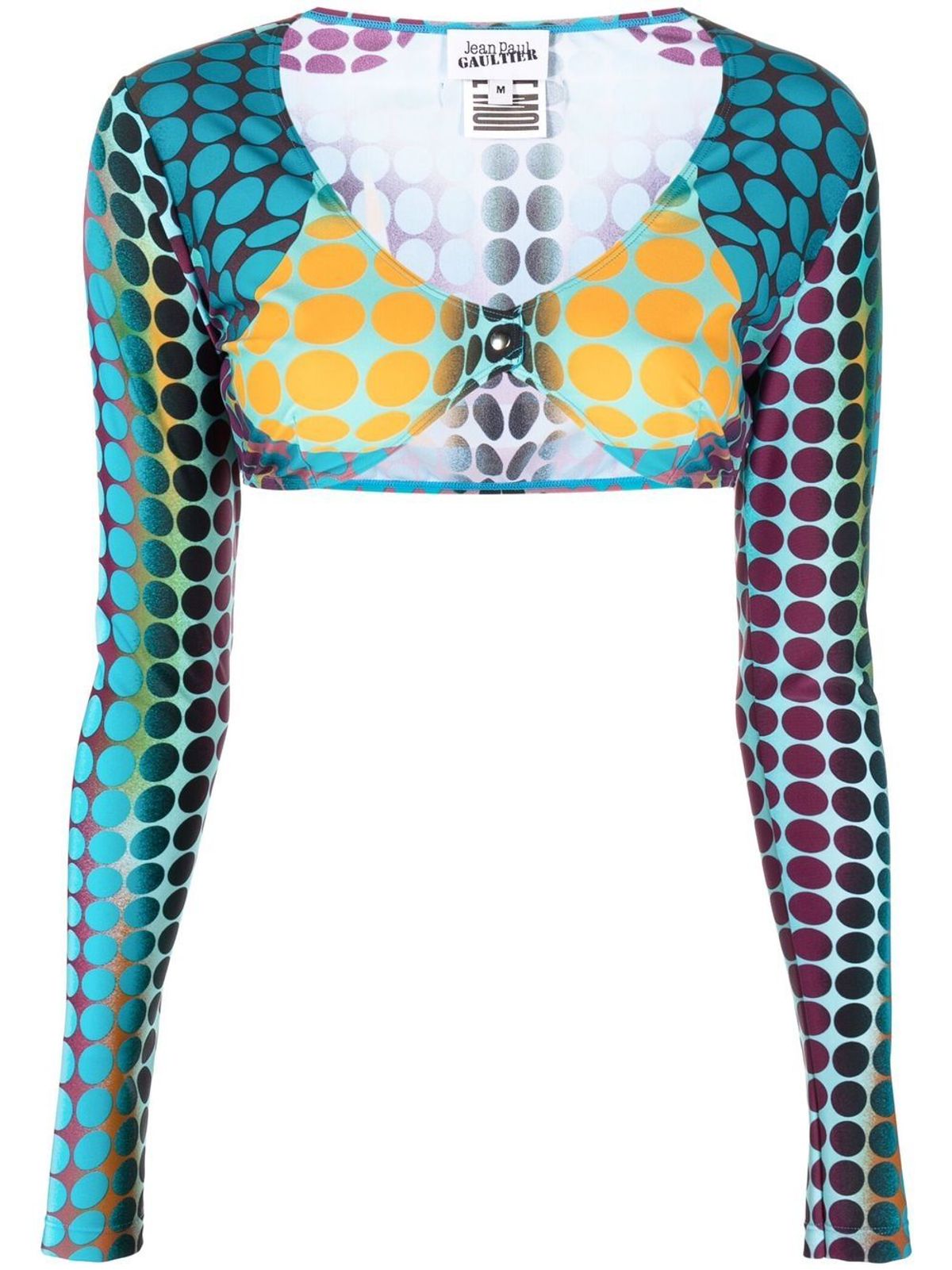 Jean Paul Gaultier Dot Print Crop Top