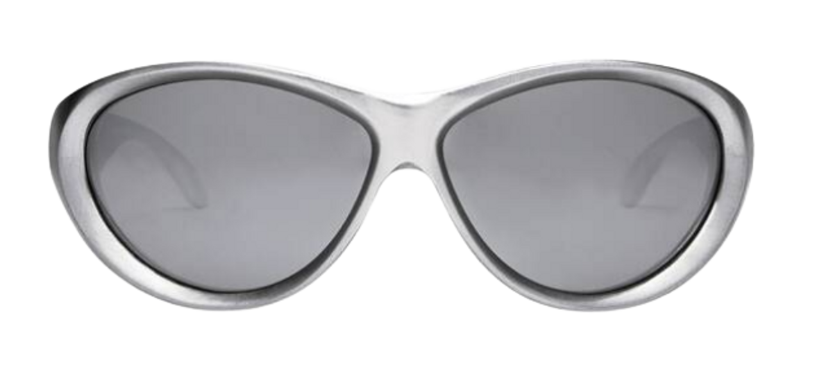 Balenciaga Swift Round Silver Sunglasses