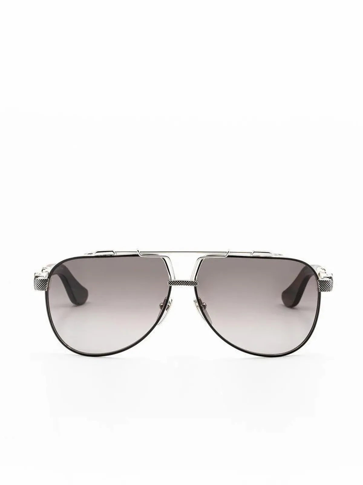 Chrome Hearts Aviator Sunglasses Gold Tone Metal Patterned Gradient