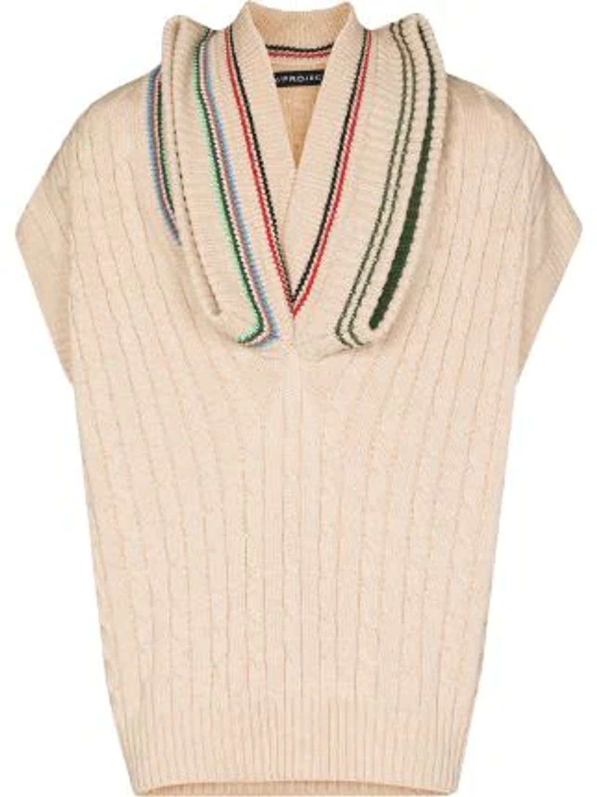 Y/Project Exclusive Beige Triple Collar Cricket Vest | WHAT'S ON