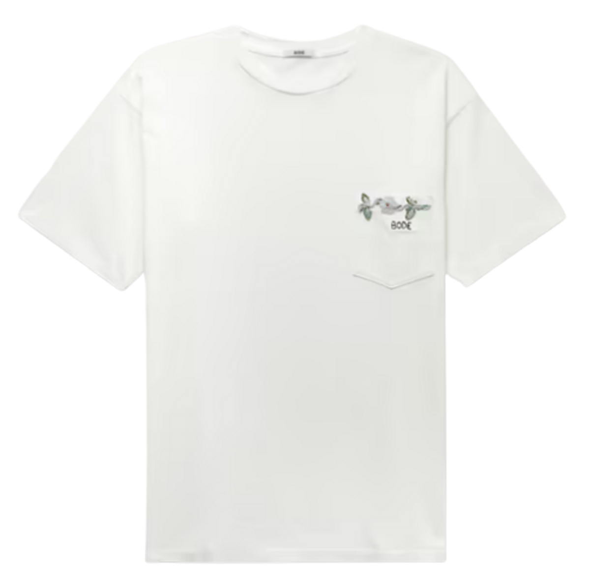 Bode Embellished Logo Embroidered Cotton White T-Shirt