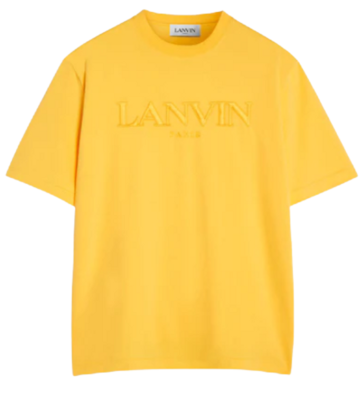 Lanvin Rubber Yellow Embroidered T-Shirt