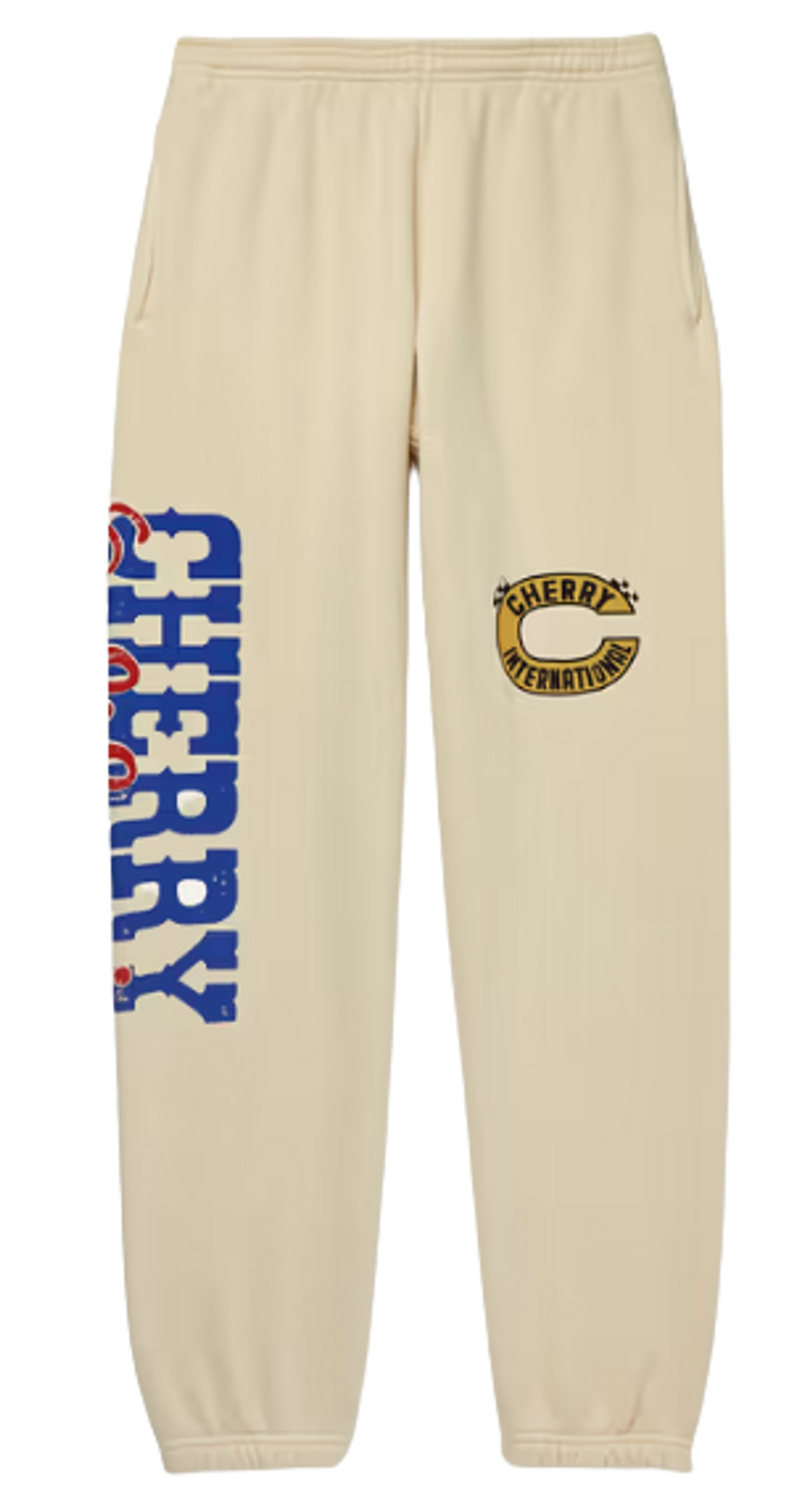 Cherry Tapered Logo-Print Cotton-Jersey Sweatpants