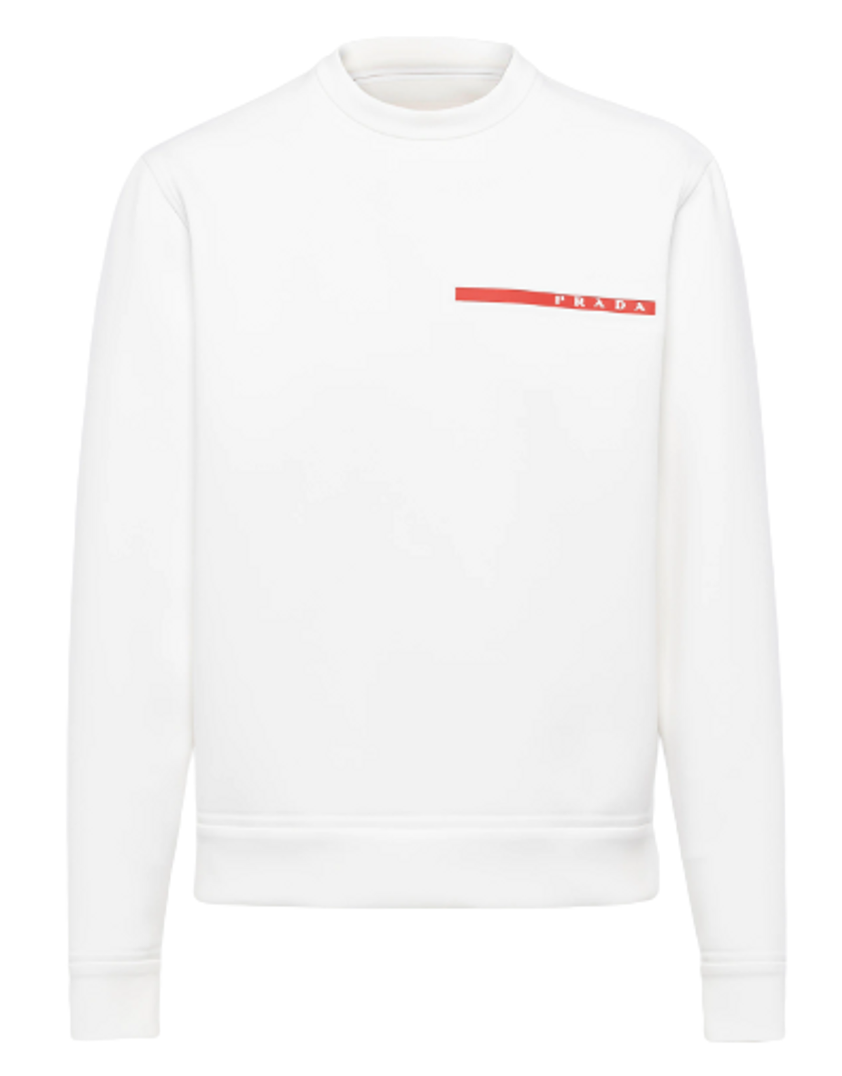 Prada White Recycled Double Jersey Sweatshirt