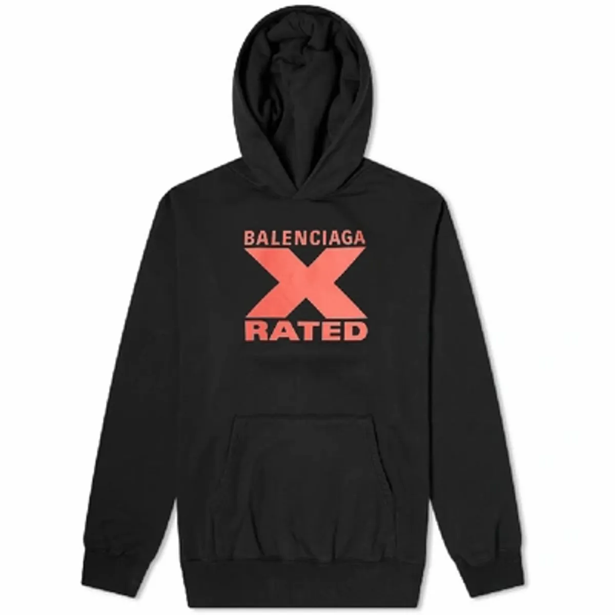 Balenciaga Black X Rated Logo Hoodie