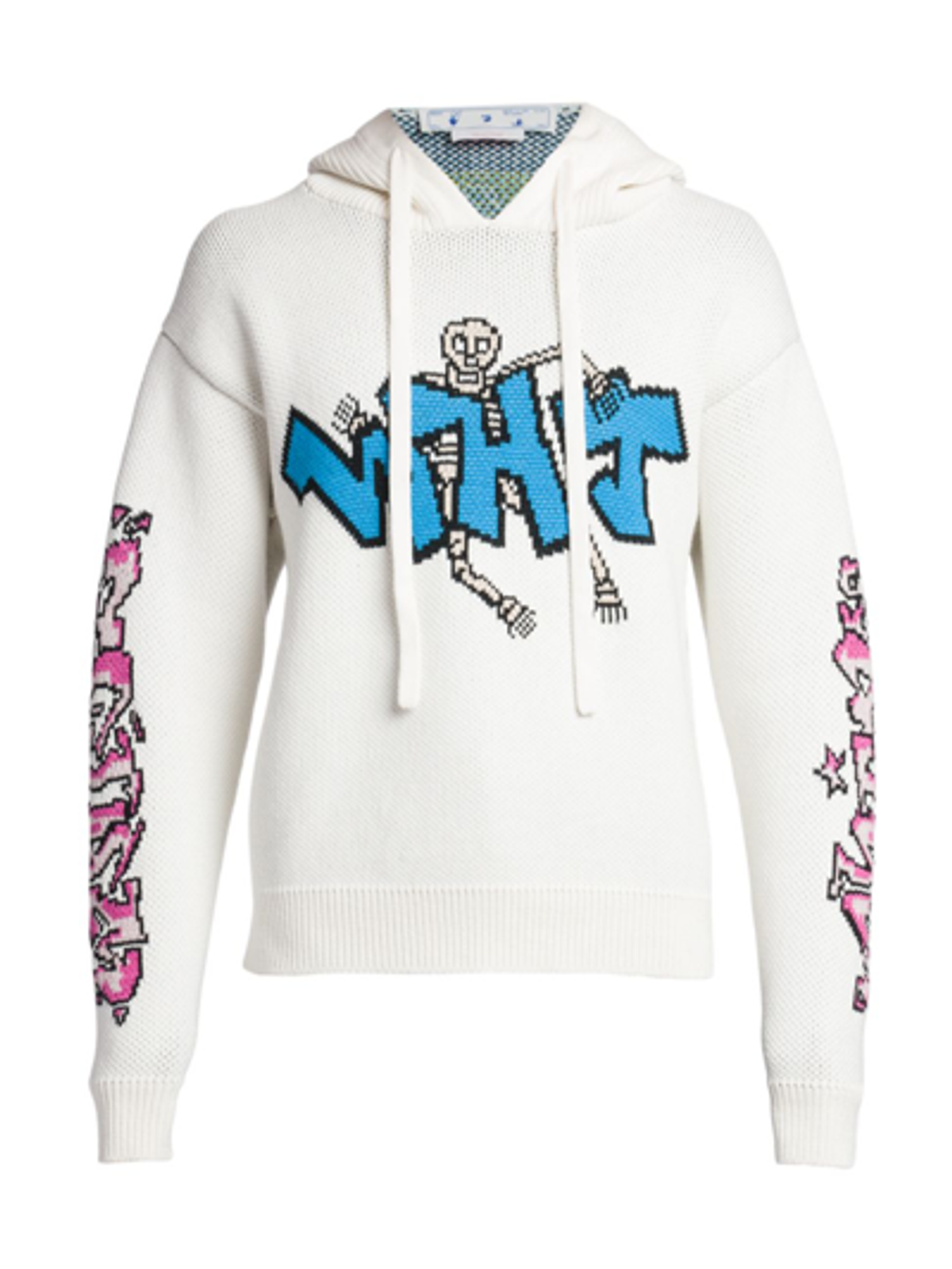 Off-White Graff Freest Wool Blend Knit Hoodie