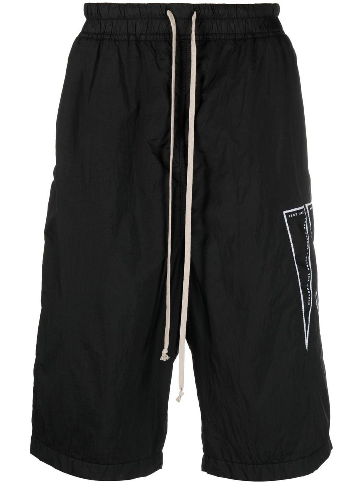 Rick Owens Triangle Patch Drawstring Bermuda Shorts