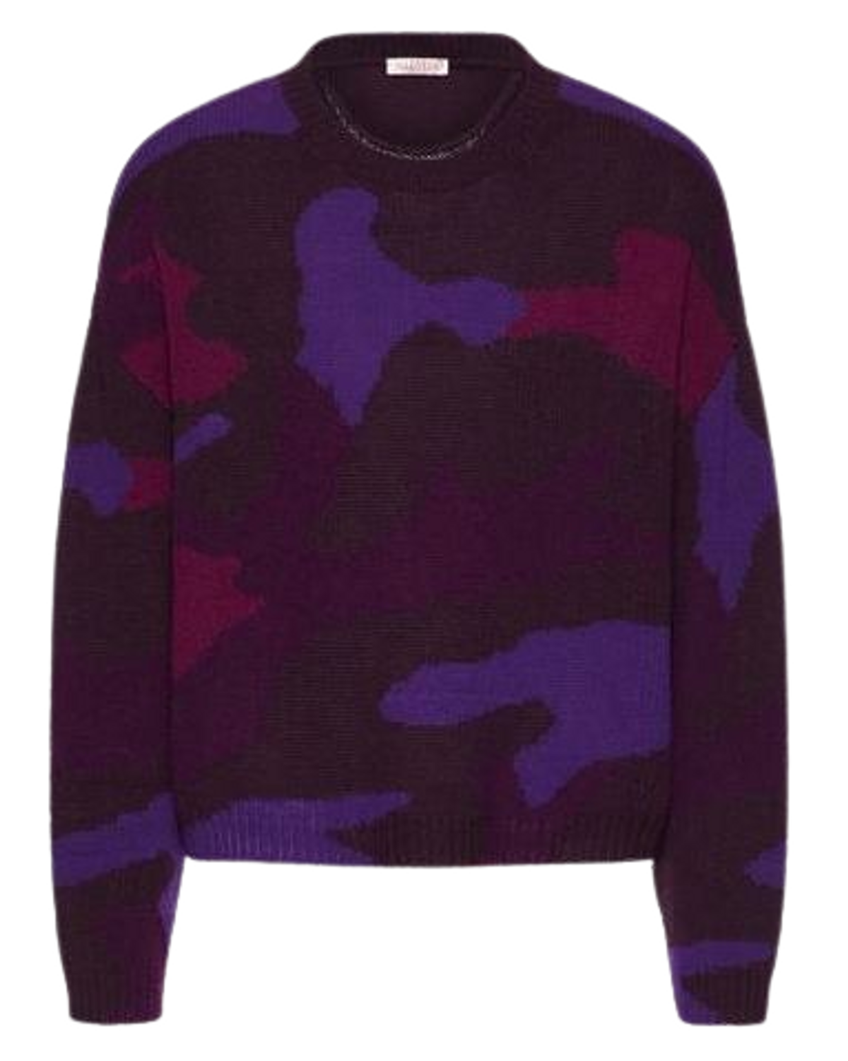 Valentino Camouflage Purple Knit Jumper