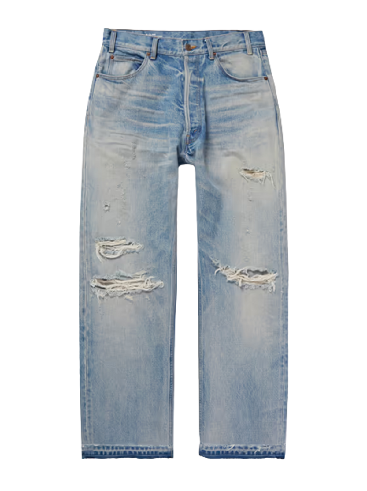 Celine Blue Wesley StraightLeg Distressed Jeans WHAT’S ON THE STAR?