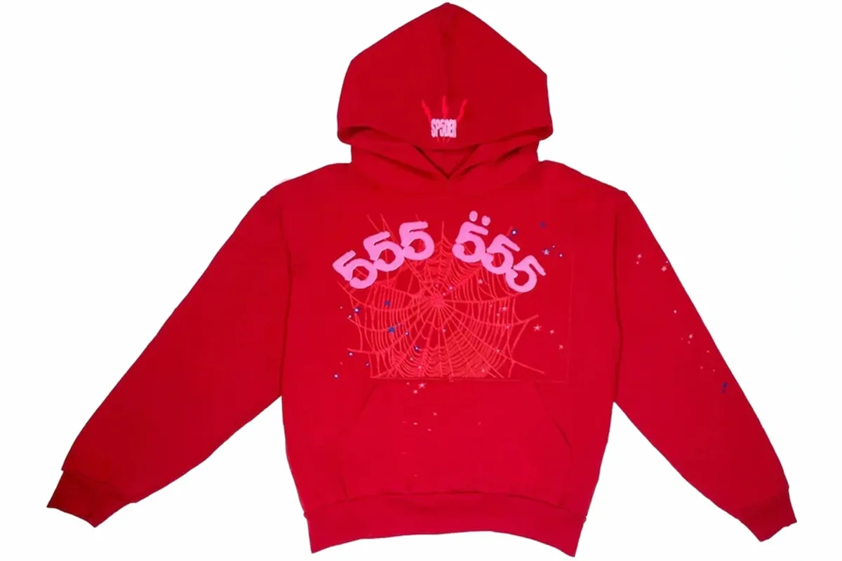 Spider Worldwide Red Angel Number 555 Hoodie