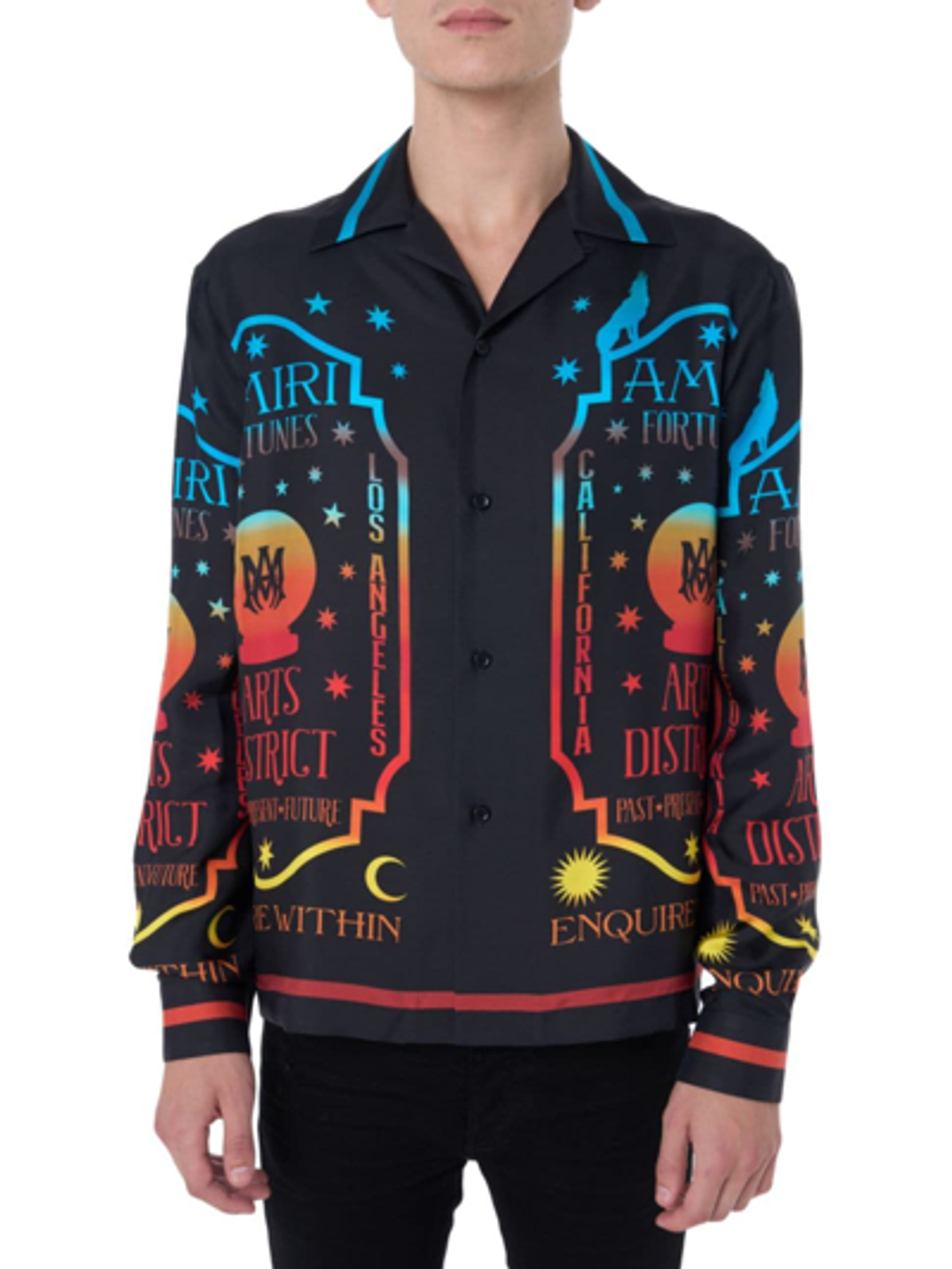 Amiri Fortune Long Sleeve Bowling Shirt