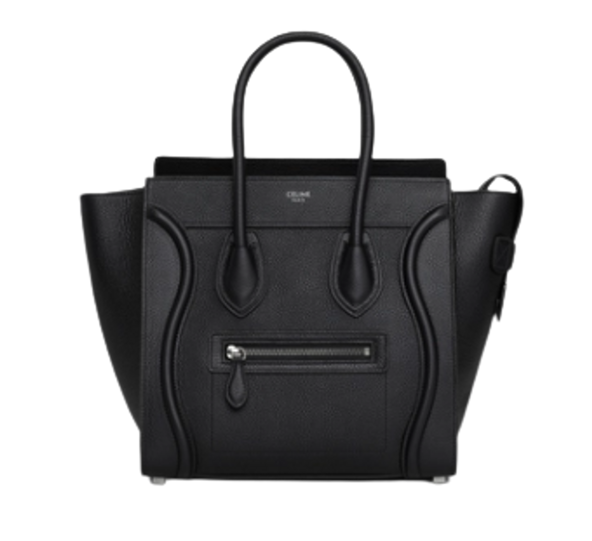 Celine Micro Luggage Drummed Black Bag
