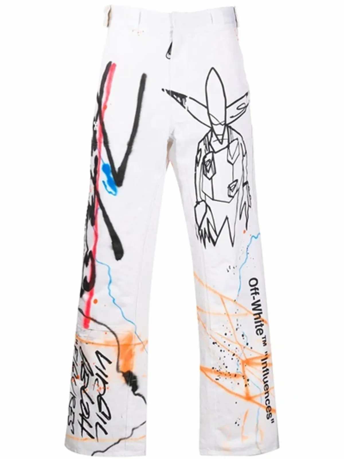 Off-White White Future Rainbow Jeans In White