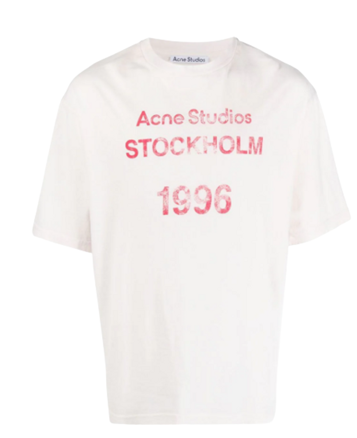 Acne Studios Logo White Stamp Short Sleeve T-Shirt