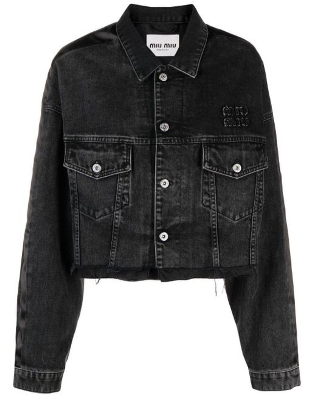 Miu Miu Black Button-fastening Denim Jacket