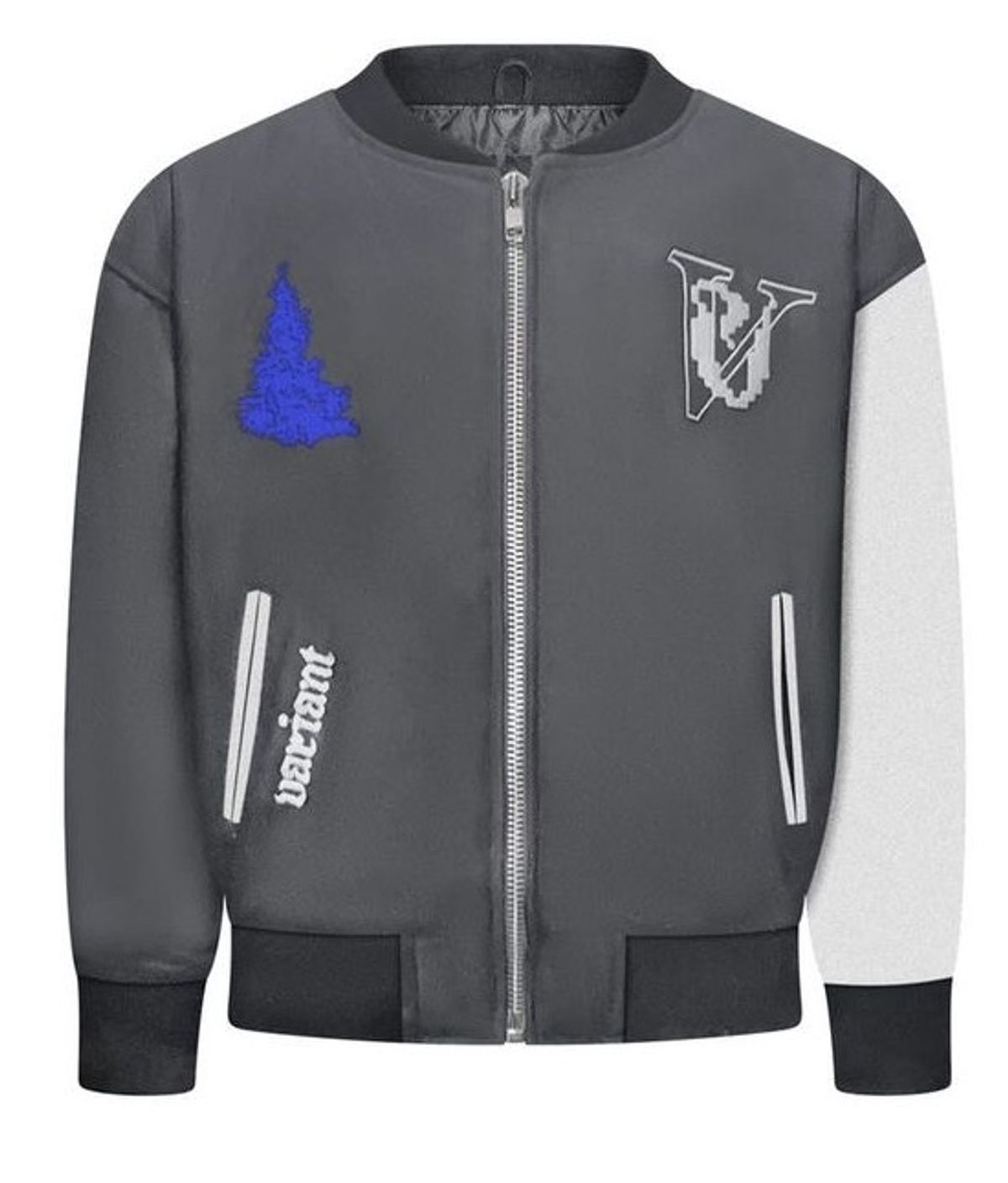 Variant Logo Grey Varsity Jacket