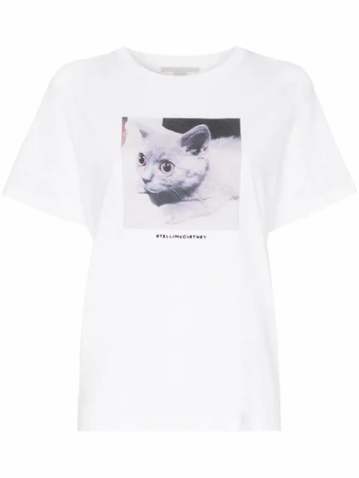 Stella McCartney Printed Cotton White T-Shirt