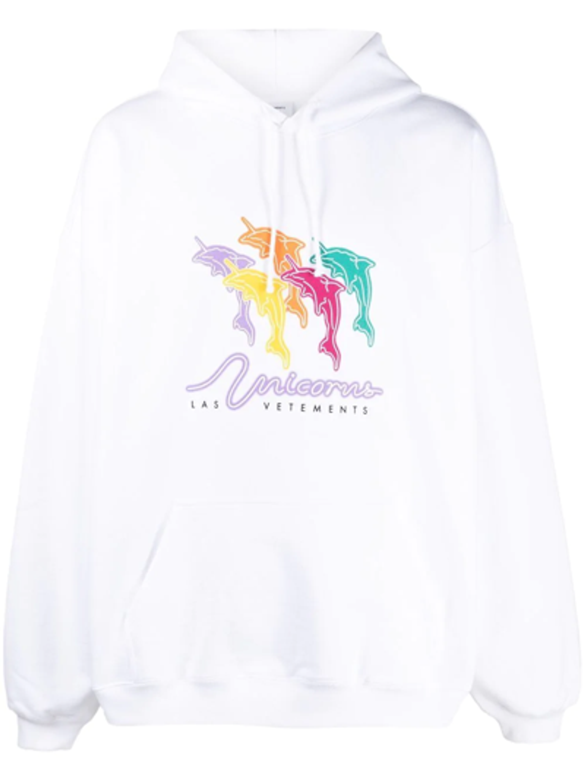 Vetements Graphic Print White Hoodie