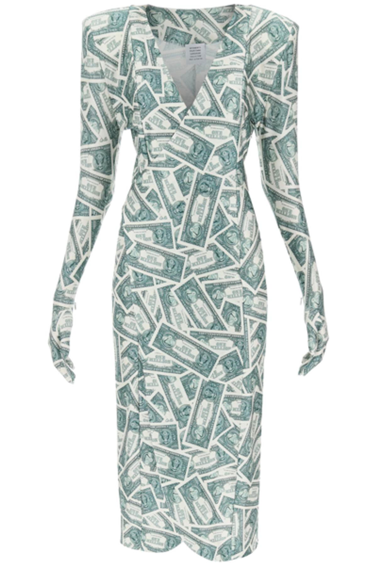 Vetements Million Dollar Print Long Dress