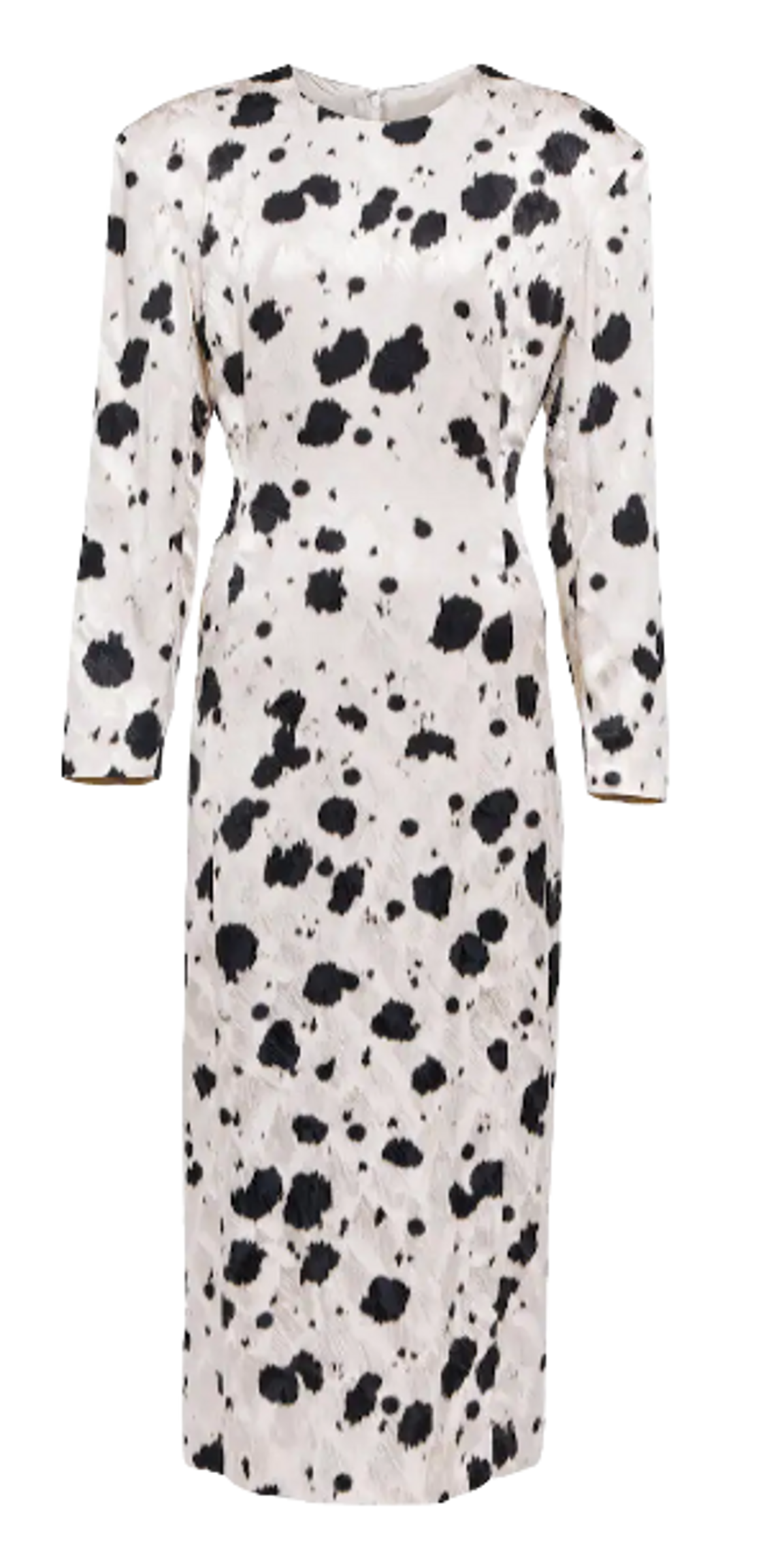 Dries Van Noten Satin Jacquard Ecru Midi Dress