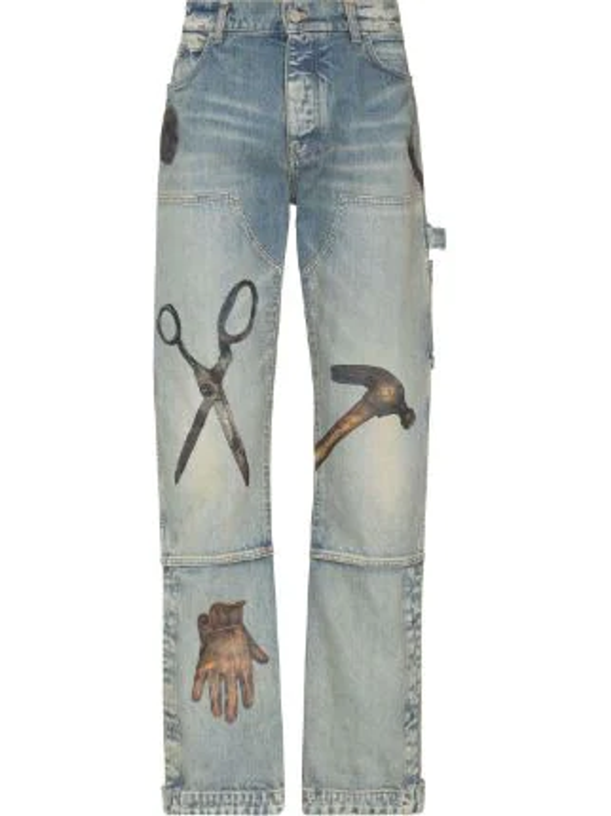 Amiri Blue Rhee Studio Carpenter Cotton Denim Jeans