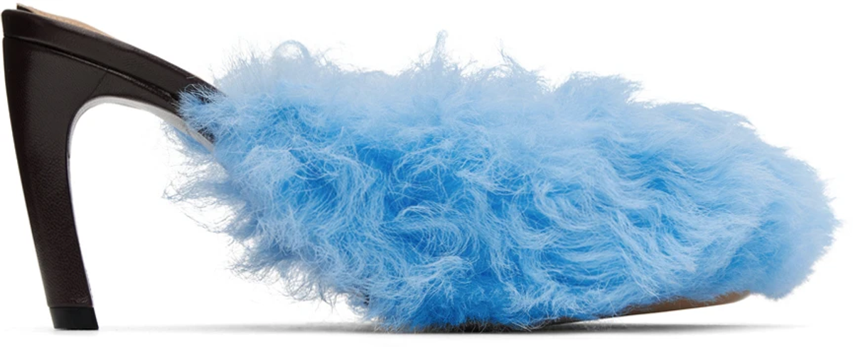 Dries Van Noten Sky Genuine Shearling Mule