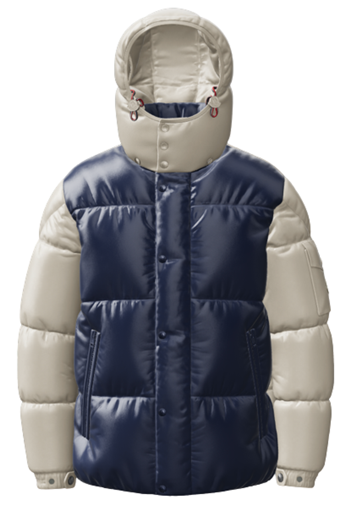 Moncler Vion White And Navy Jacket