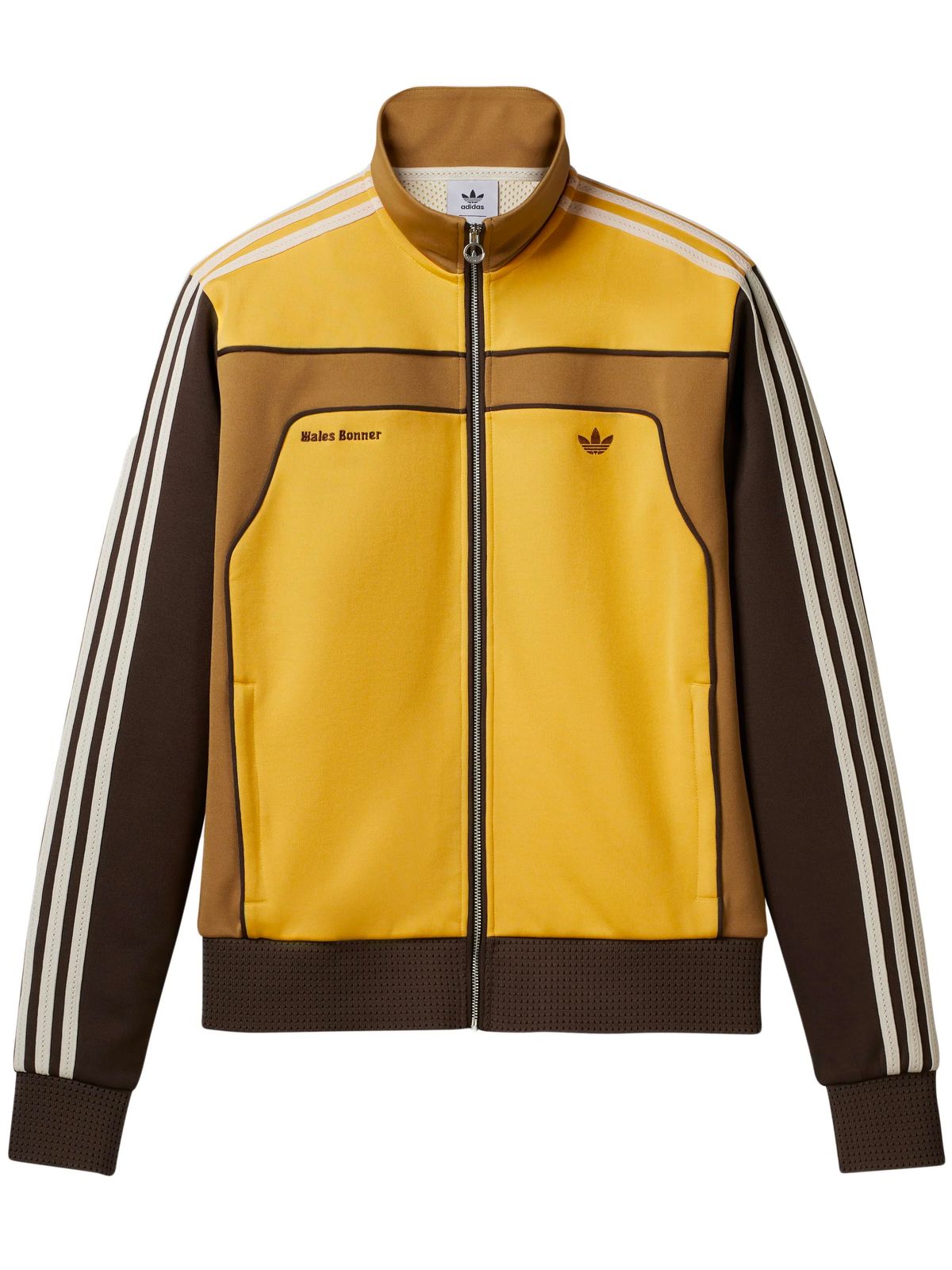 Adidas × Wales Bonner 80S Striped Tech-Jersey Yellow/Brown Track Jacket