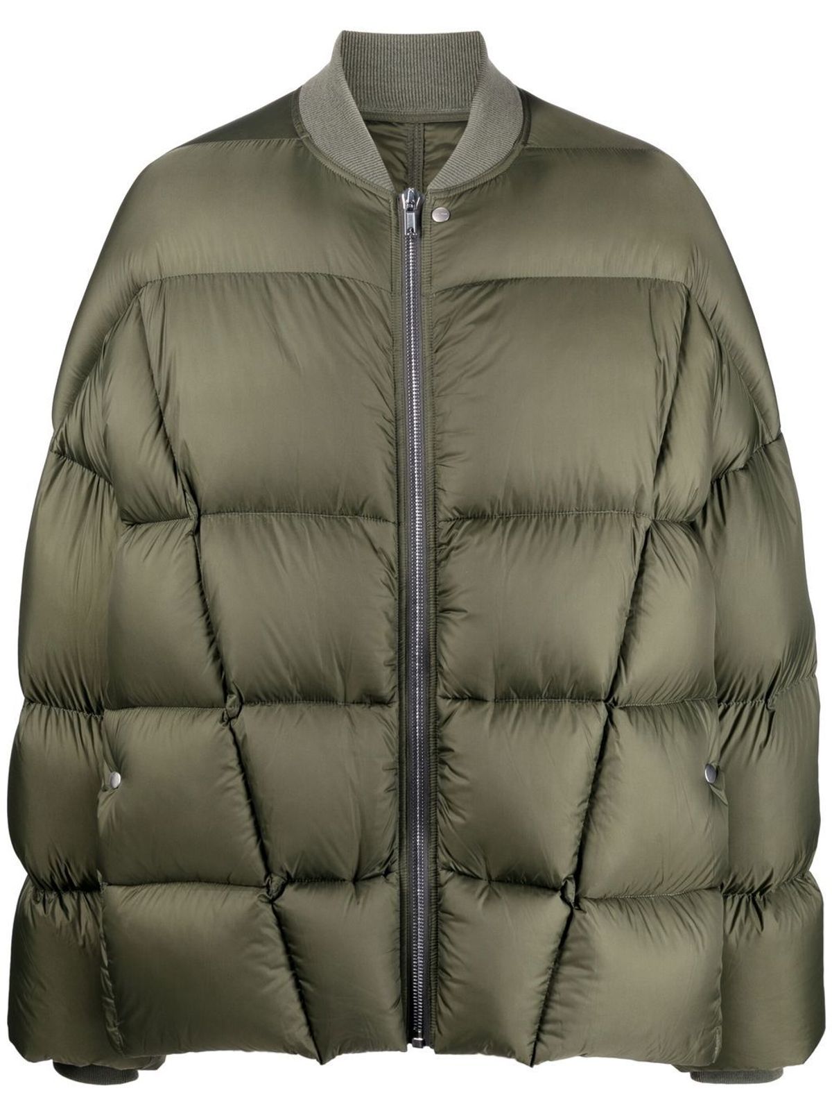 Rick Owens Padded Zip-up Bomber Jacket In Green