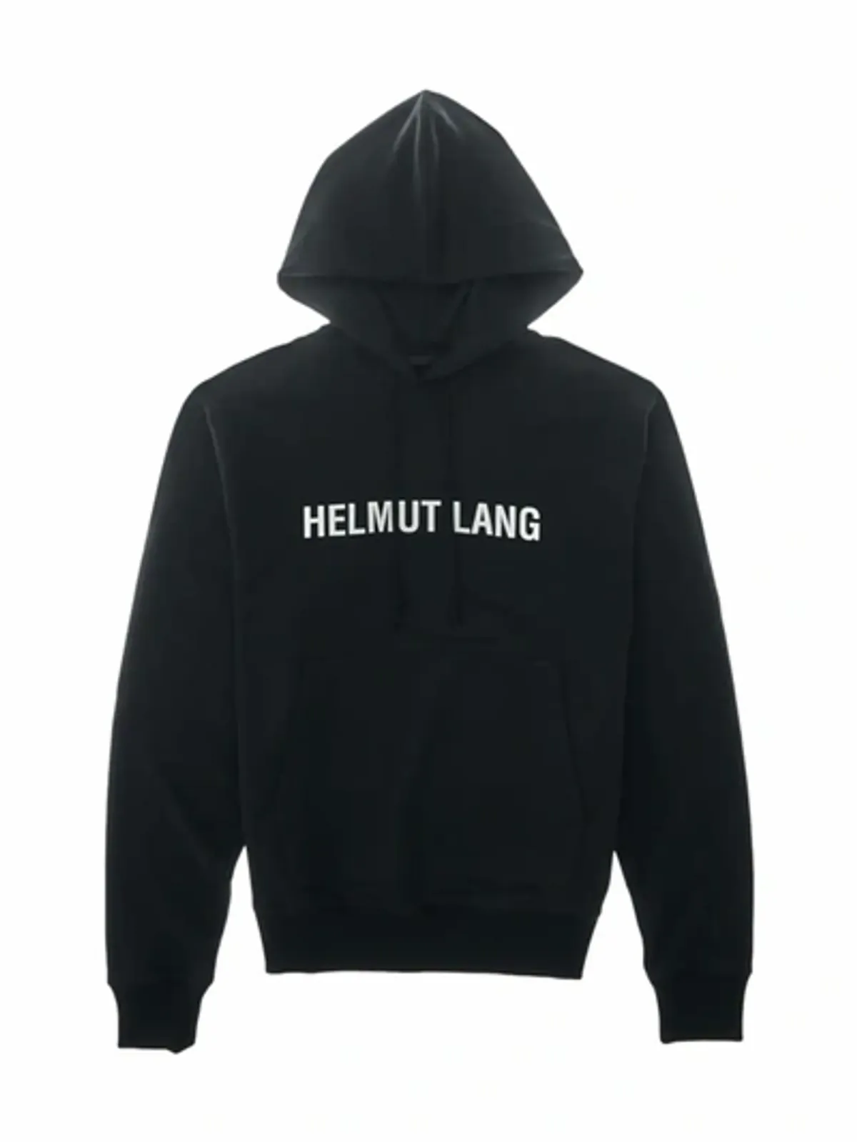 Helmut Lang Black Core Logo Print Cotton Hoodie