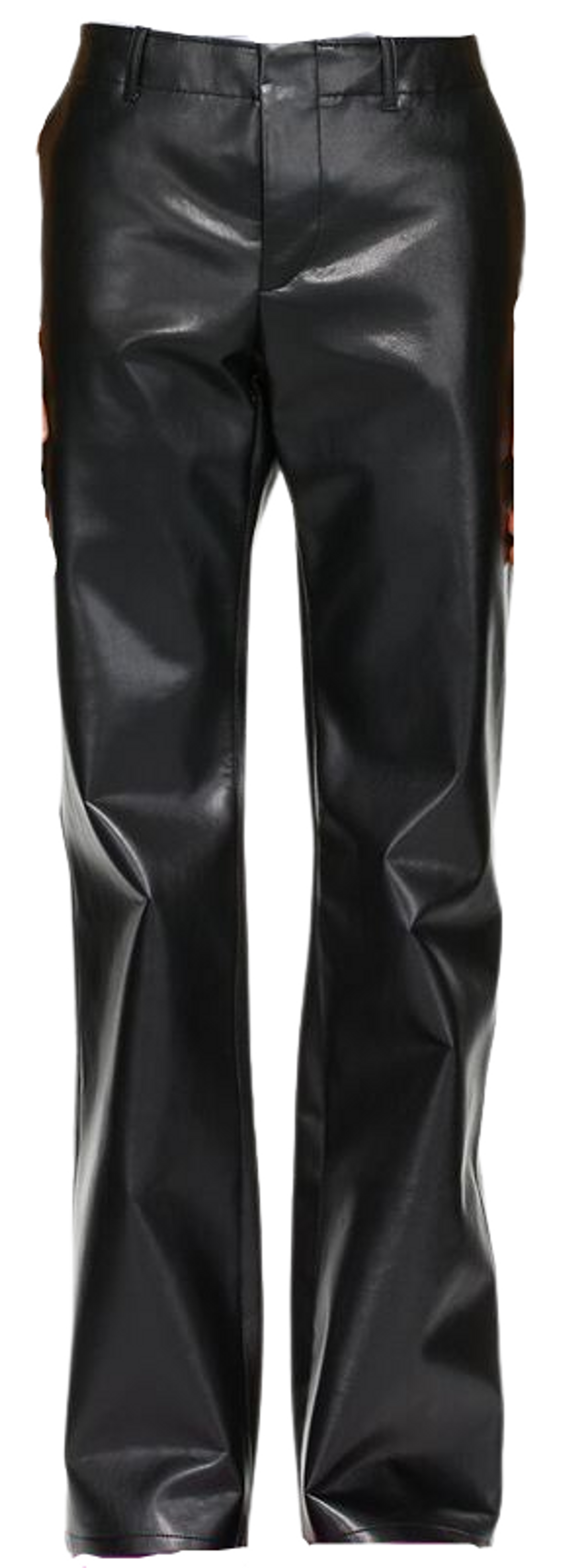 Marni Black Faux-Leather 70s-Style Trousers