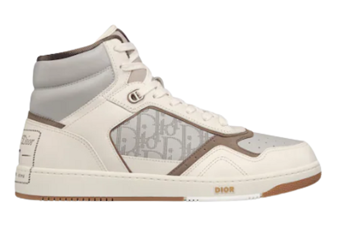 Dior Cream And Greige B27 High-Top Sneakers