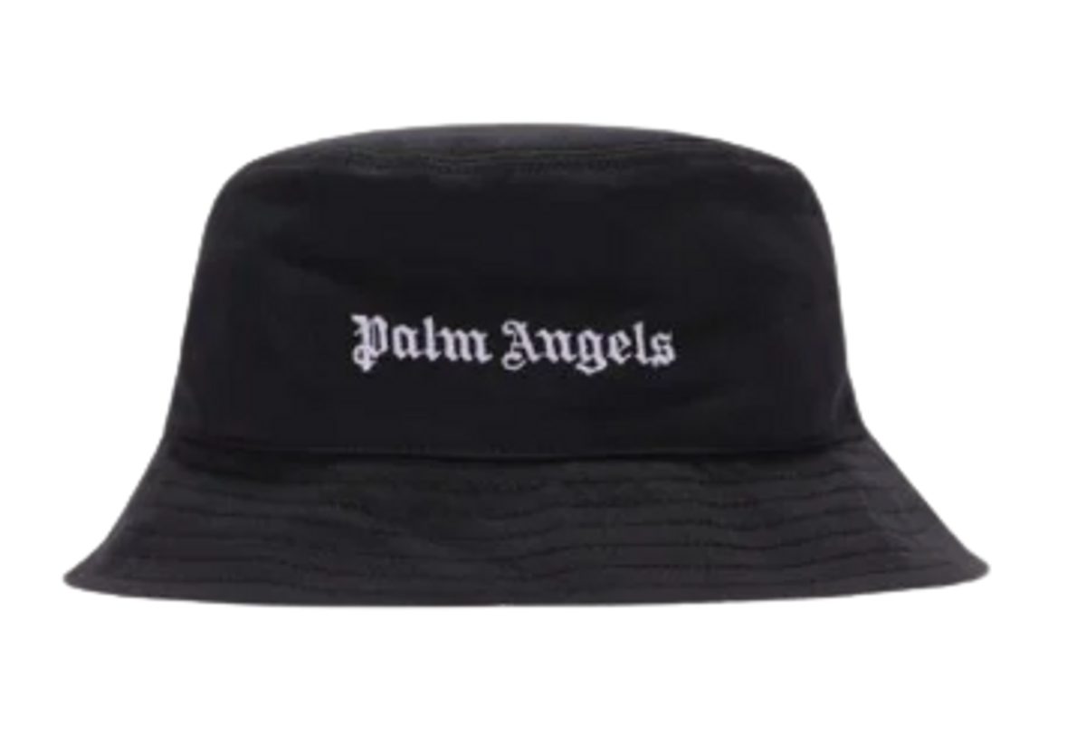 Palm Angels Black Logo Damier Double Bucket Hat