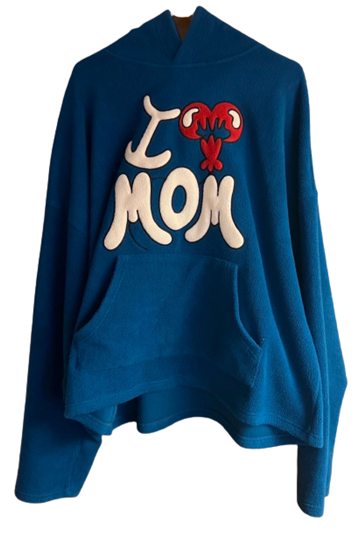 WNTD Apparel I love Mom Blue Sherpa Hoodie