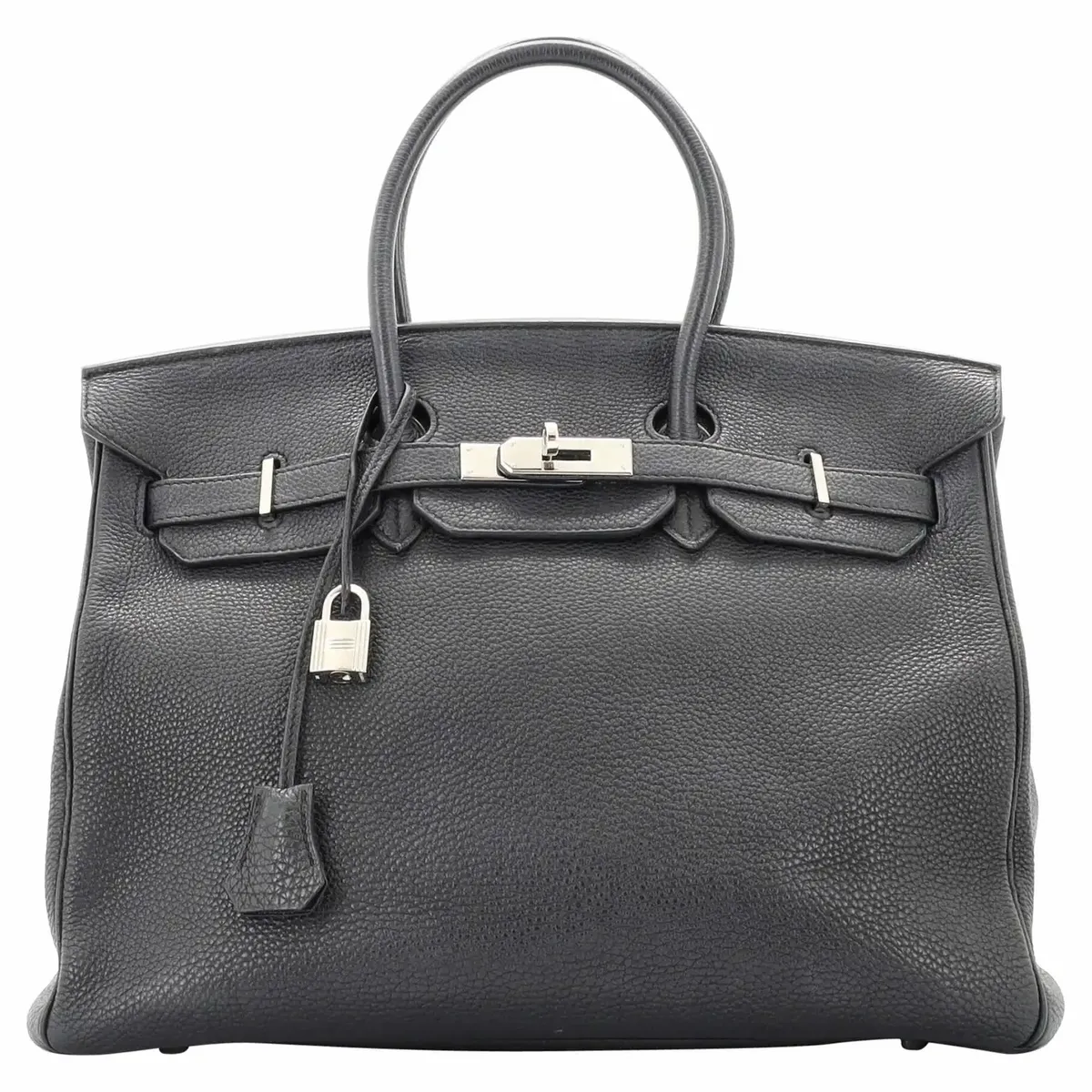 Hermes Birkin Handbag Noir Togo with Palladium Hardware 35