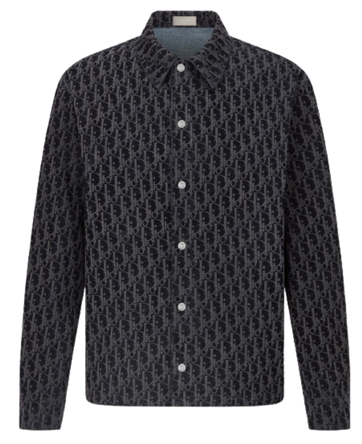 Dior Oblique Blue Cotton-Blend Twill Overshirt