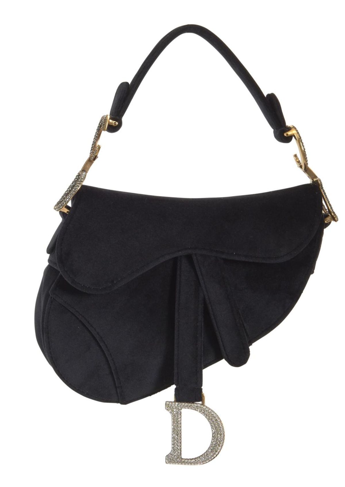 Dior Velours Noir Saddle Mini Bag